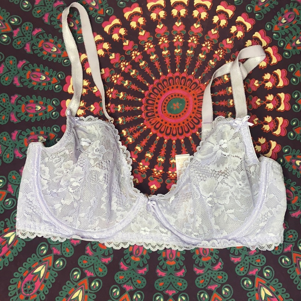 Sheer Lacy light purple savage x fenty bra